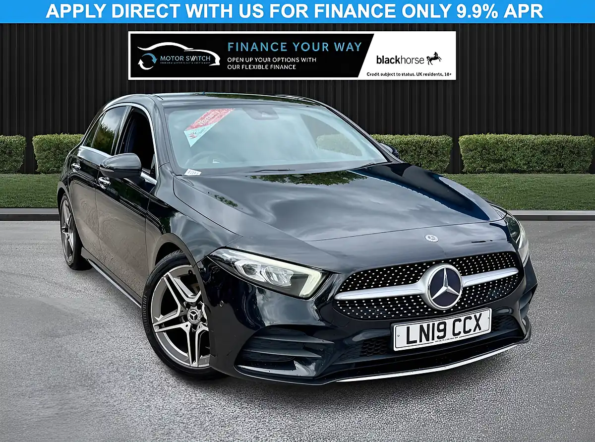 Used 2019 Mercedes-Benz a Class AMG Line Premium Black - Front View
