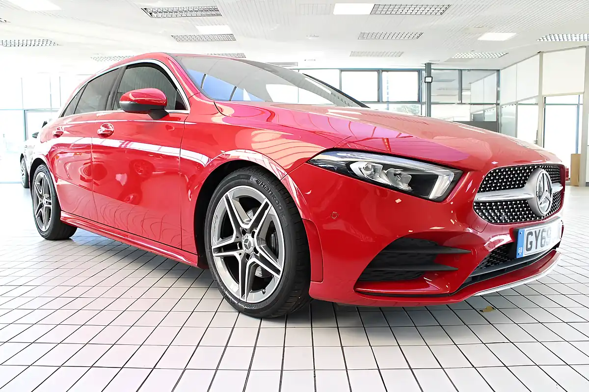 Used 2019 Mercedes-Benz a-Class AMG Line (premium) Patagonia Red - Interior and Exterior details 9