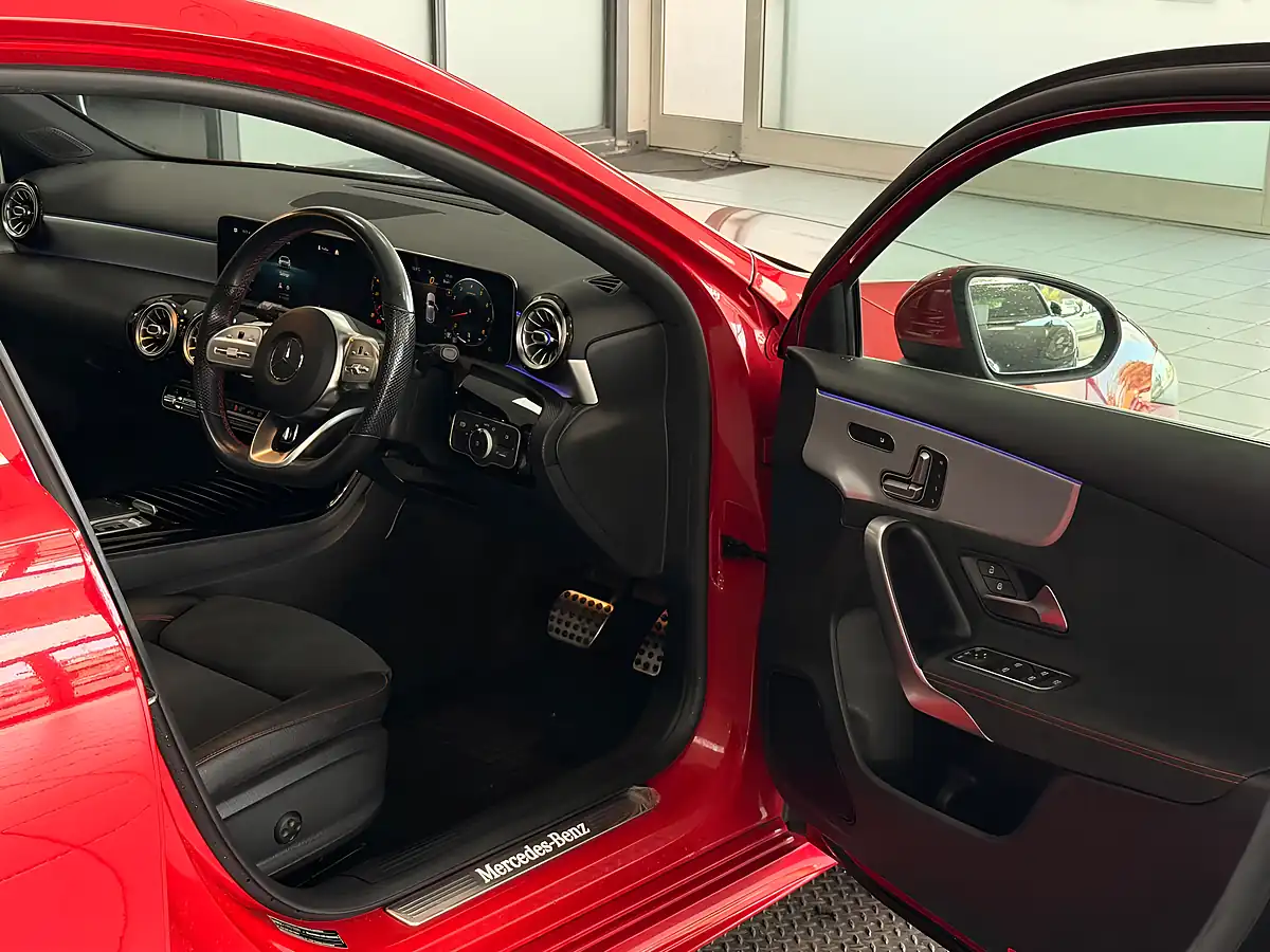 Used 2019 Mercedes-Benz a Class AMG Line Premium Plus Red - Interior and Exterior details 10