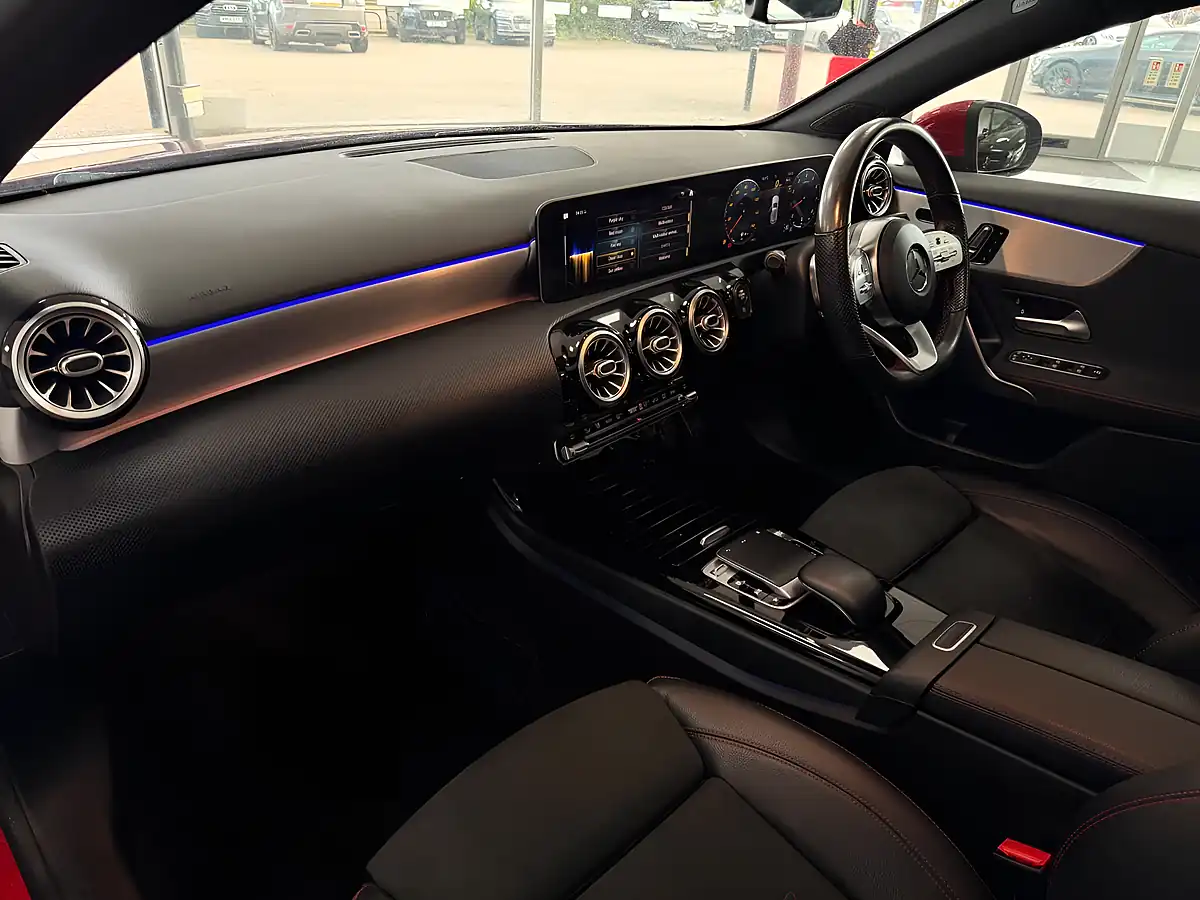 Used 2019 Mercedes-Benz a Class AMG Line Premium Plus Red - Interior and Exterior details 11