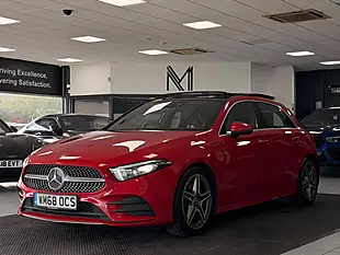 Used 2019 Mercedes-Benz a Class AMG Line Premium Plus Red - Interior and Exterior details 3