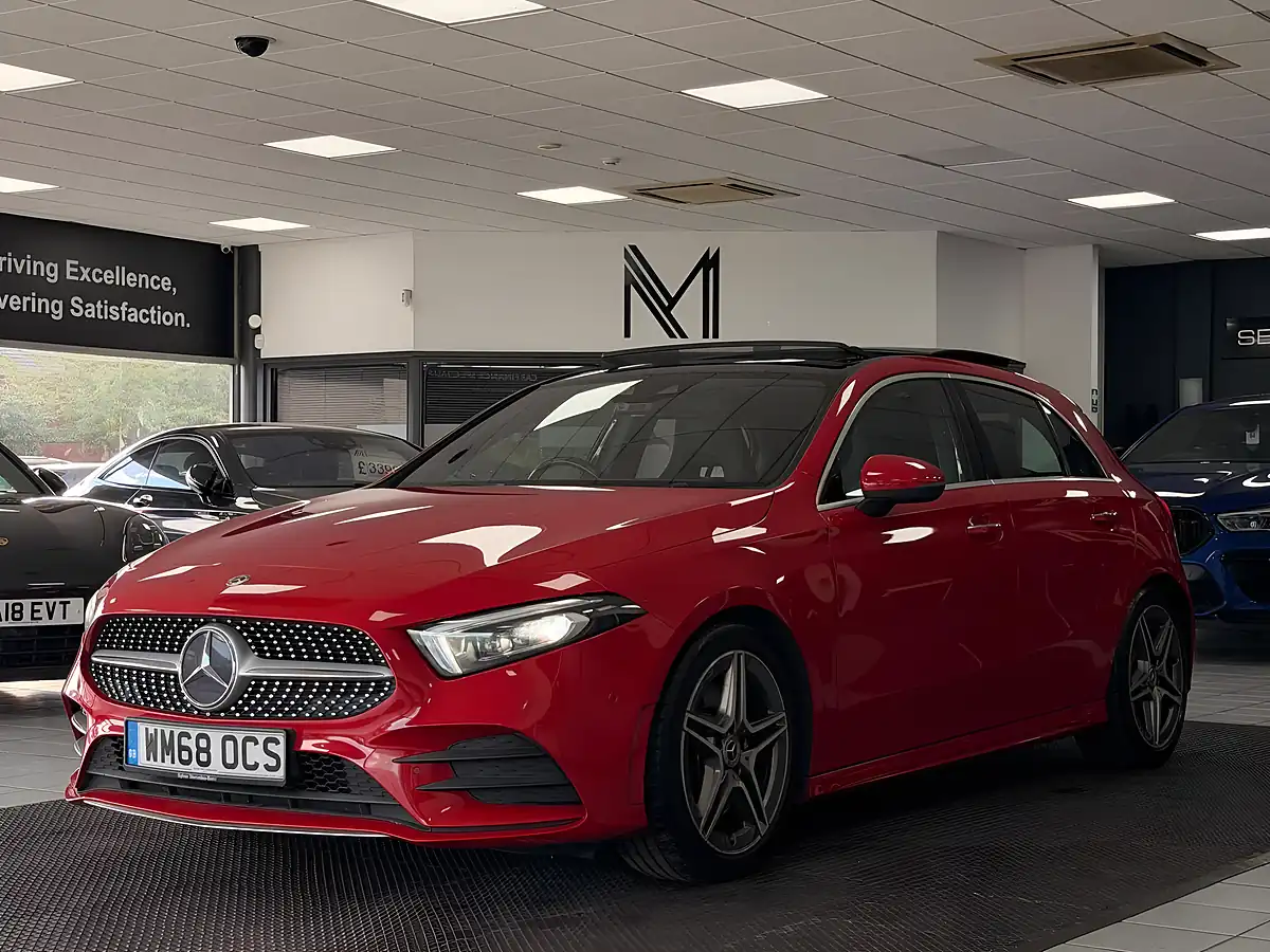 Used 2019 Mercedes-Benz a Class AMG Line Premium Plus Red - Interior and Exterior details 3