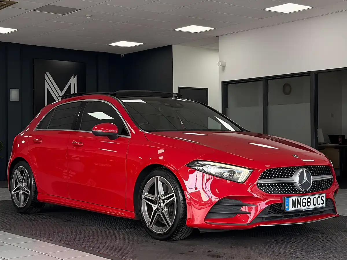Used 2019 Mercedes-Benz a Class AMG Line Premium Plus Red - Interior and Exterior details 5