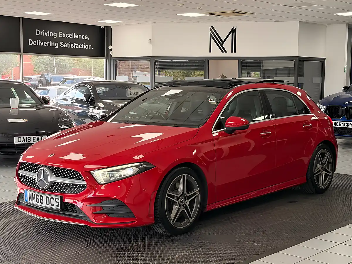 Used 2019 Mercedes-Benz a Class AMG Line Premium Plus Red - Interior and Exterior details 6