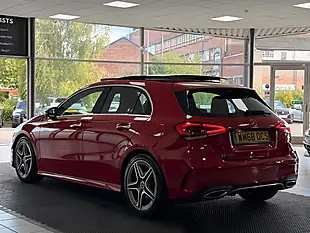 Used 2019 Mercedes-Benz a Class AMG Line Premium Plus Red - Interior and Exterior details 7