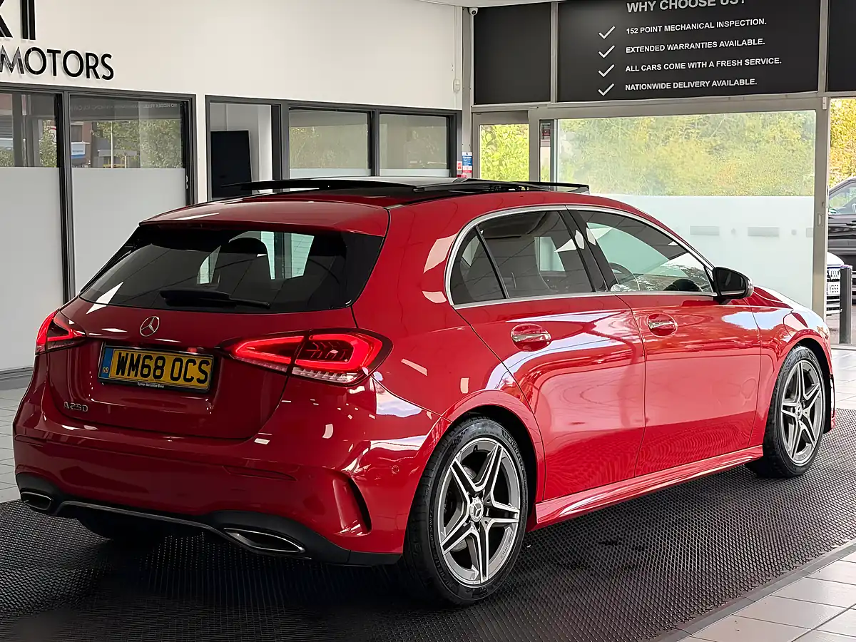 Used 2019 Mercedes-Benz a Class AMG Line Premium Plus Red - Interior and Exterior details 9
