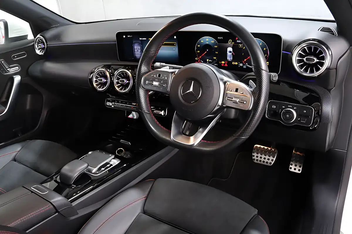 Used 2019 Mercedes-Benz a Class AMG Line (premium Plus) White - Interior and Exterior details 3