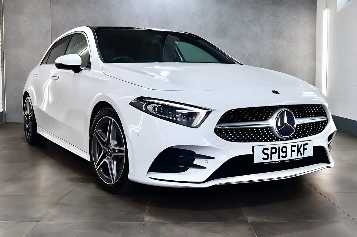 Used 2019 Mercedes-Benz a Class AMG Line (premium Plus) White - Interior and Exterior details 5