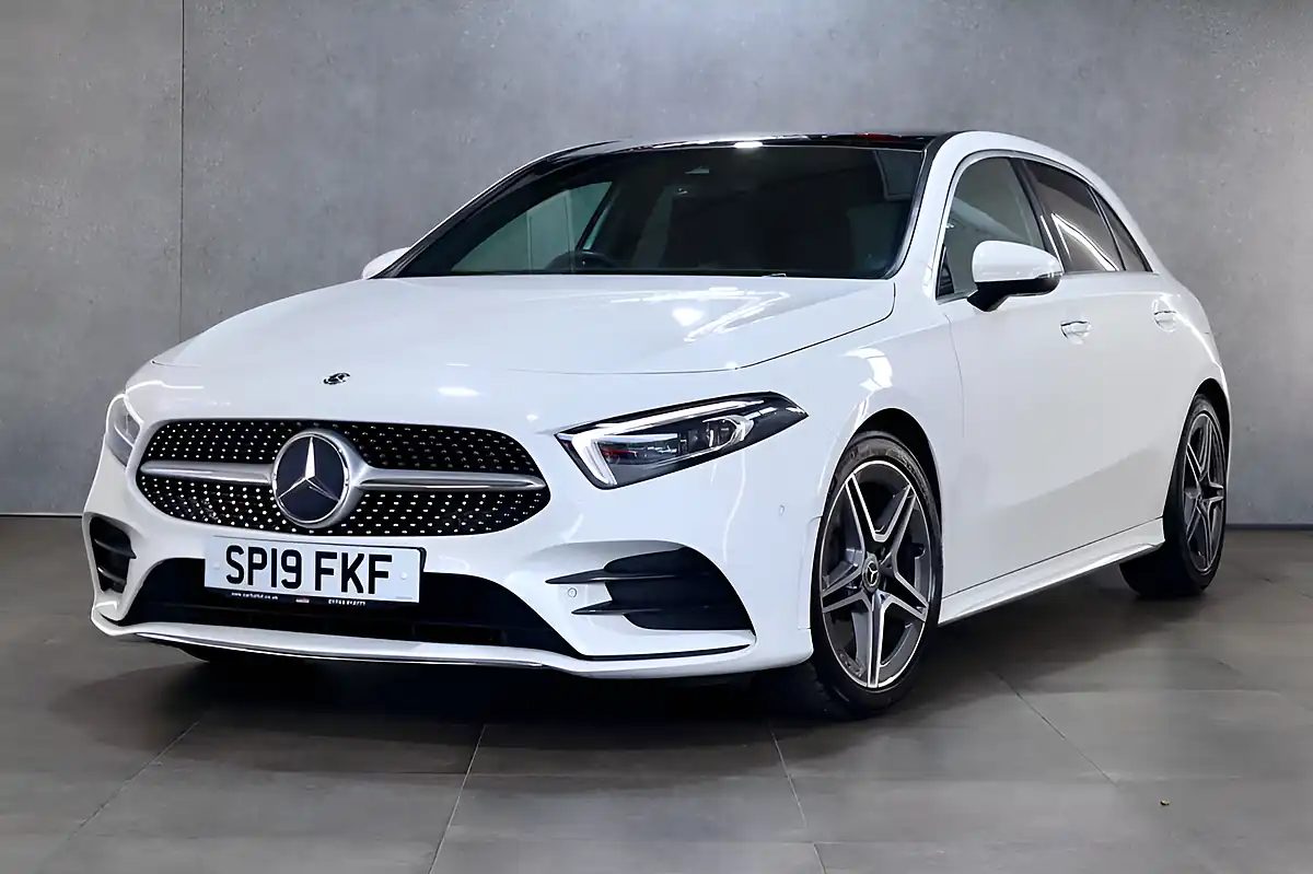 Used 2019 Mercedes-Benz a Class AMG Line (premium Plus) White - Interior and Exterior details 8