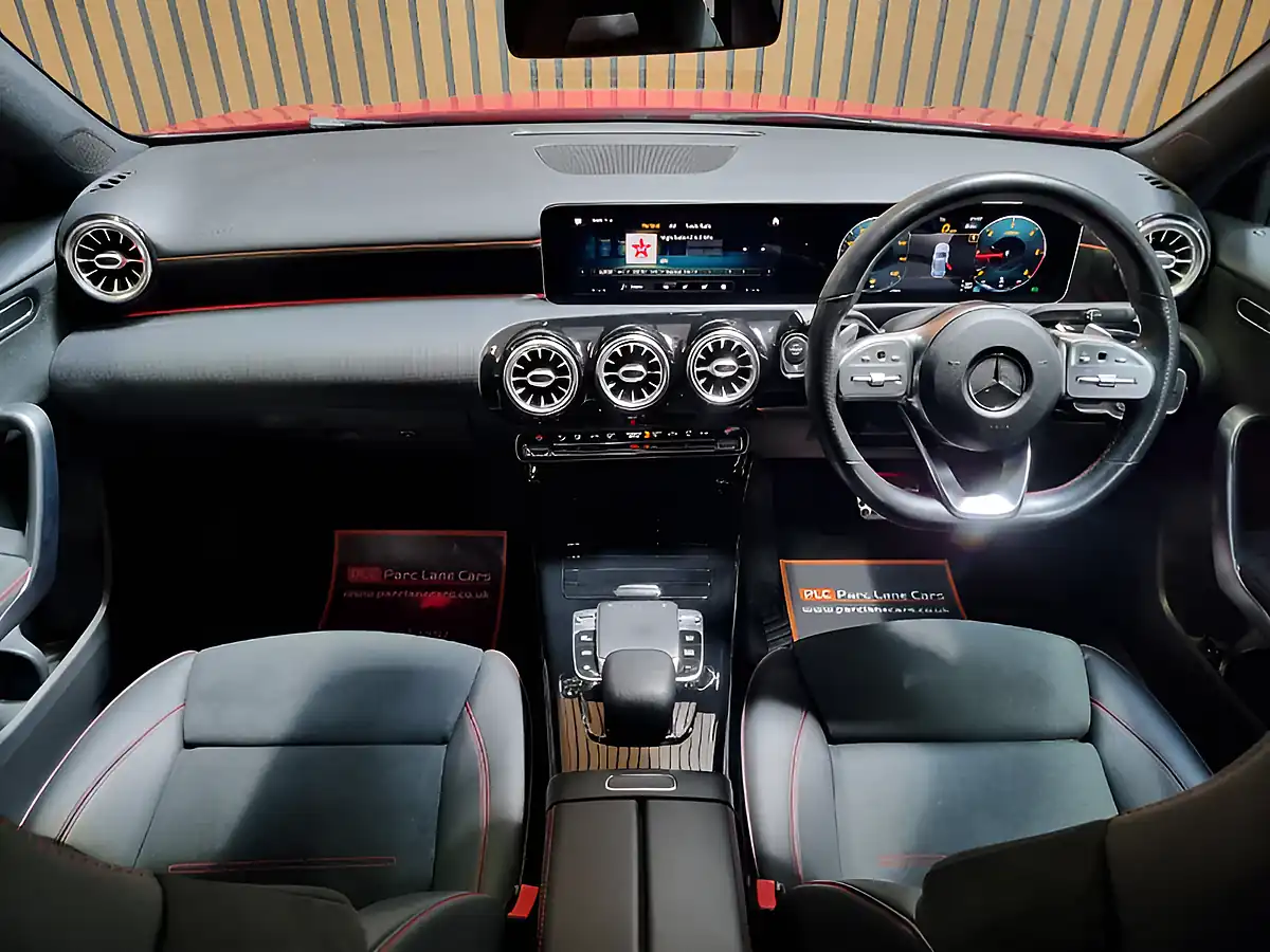 Used 2019 Mercedes-Benz a Class AMG Line Premium Red - Interior and Exterior details 10