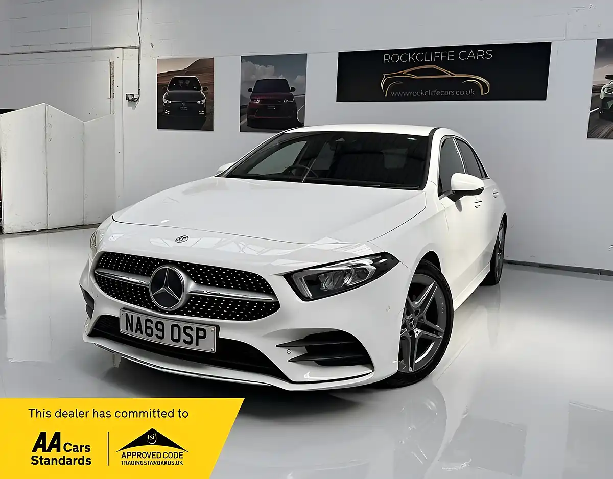 Used 2019 Mercedes-Benz a-Class AMG Line Premium White - Front View