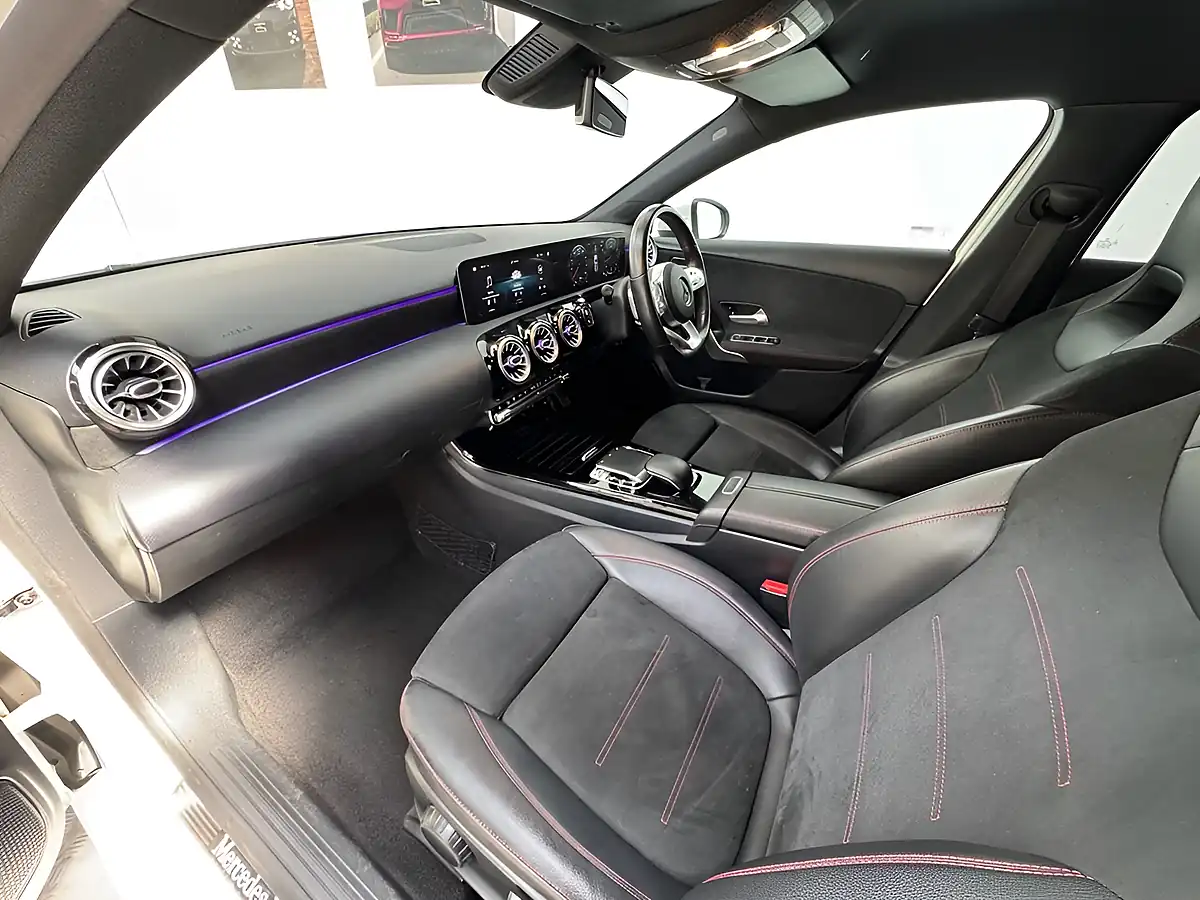 Used 2019 Mercedes-Benz a-Class AMG Line Premium White - Interior and Exterior details 14