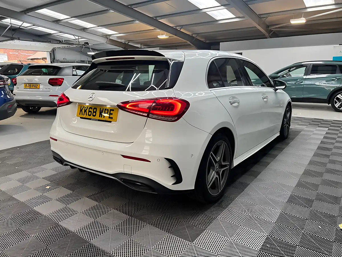 Used 2019 Mercedes-Benz a Class AMG Line (premium) White - Interior and Exterior details 11