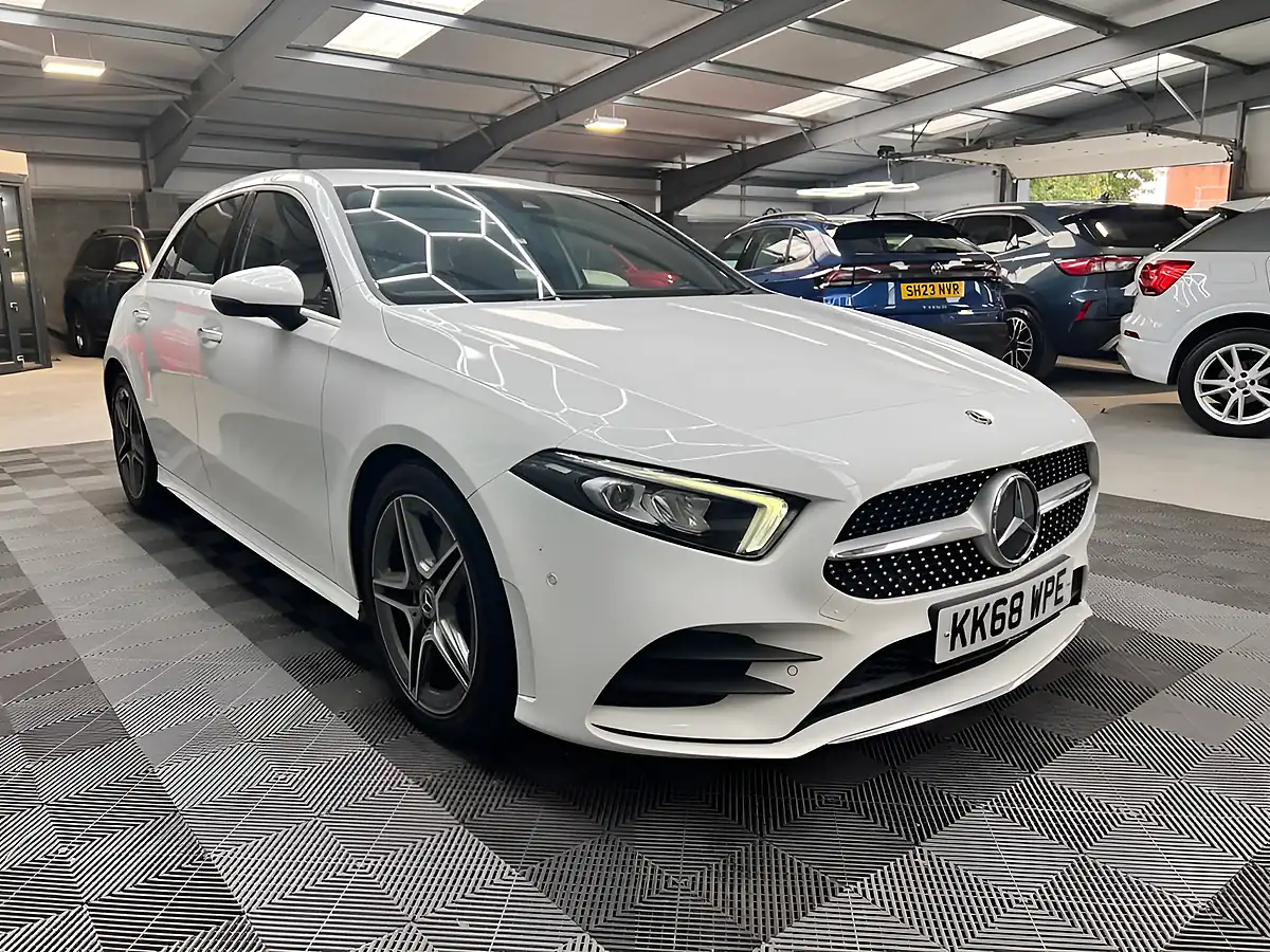 Used 2019 Mercedes-Benz a Class AMG Line (premium) White - Interior and Exterior details 2