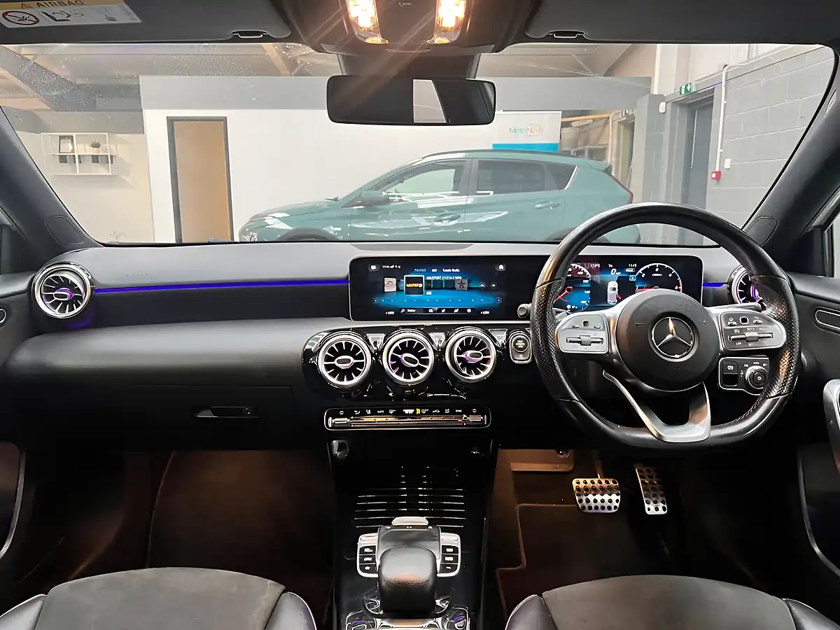Used 2019 Mercedes-Benz a Class AMG Line (premium) White - Interior and Exterior details 6