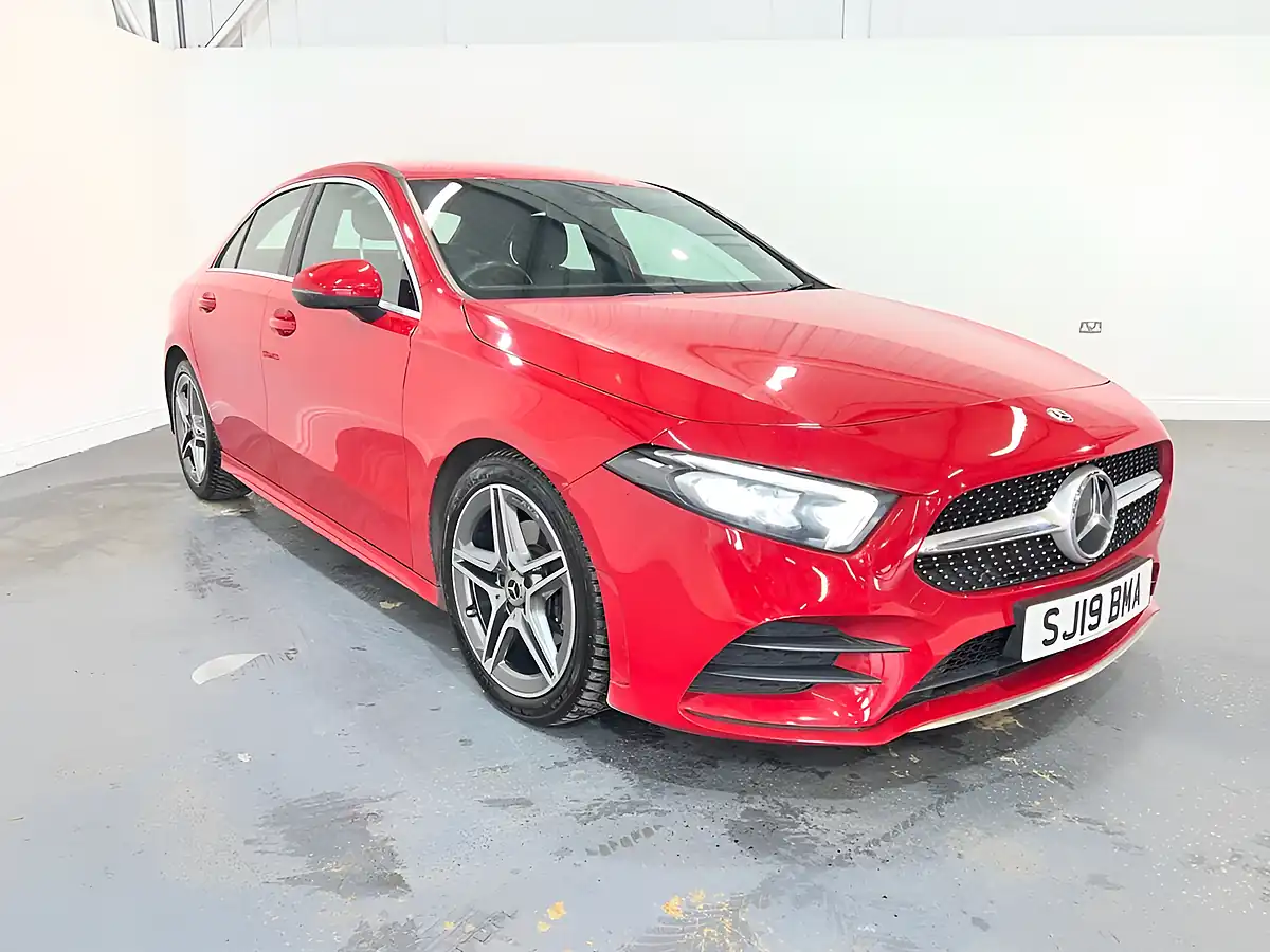 Used 2019 Mercedes-Benz a Class AMG Line Red - Front View