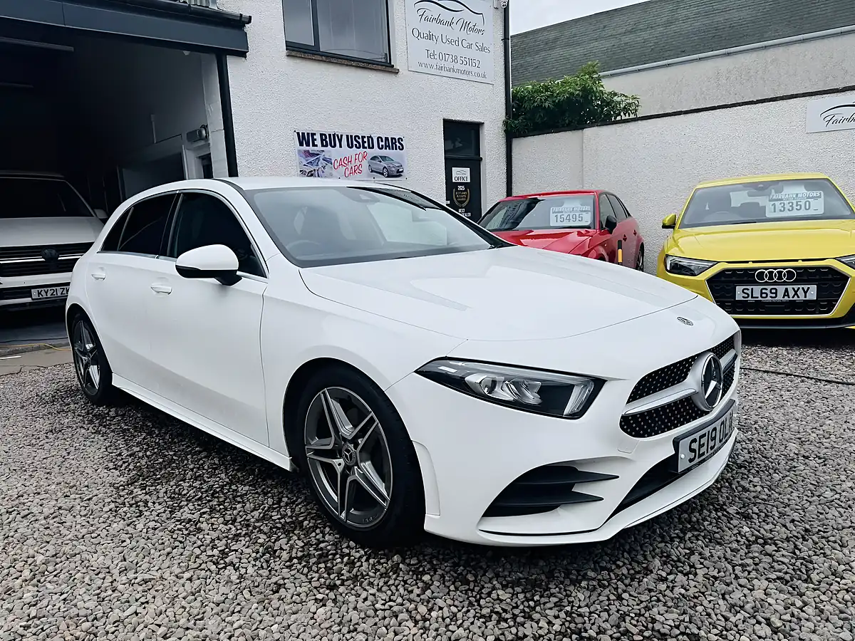 Used 2019 Mercedes-Benz a Class AMG Line White - Interior and Exterior details 2
