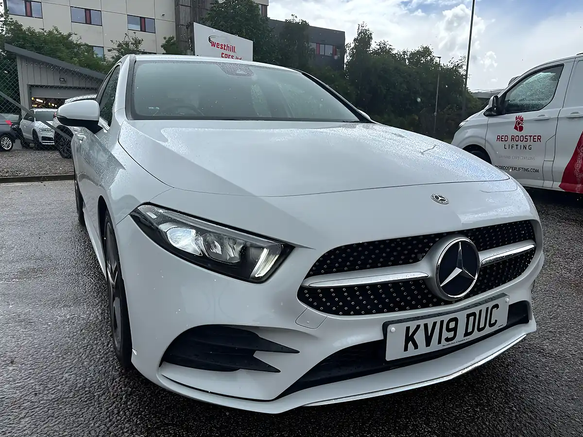 Used 2019 Mercedes-Benz a-Class AMG Line White - Front View