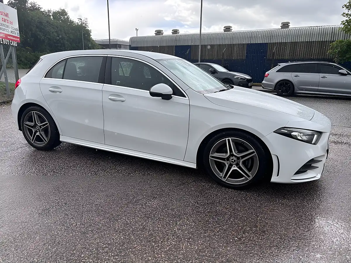 Used 2019 Mercedes-Benz a-Class AMG Line White - Interior and Exterior details 6