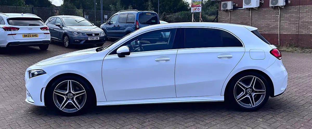 Used 2019 Mercedes-Benz a Class AMG Line White - Interior and Exterior details 4