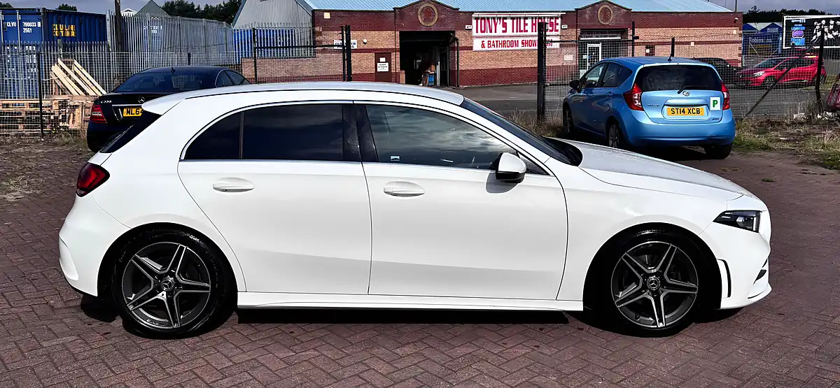 Used 2019 Mercedes-Benz a Class AMG Line White - Interior and Exterior details 7