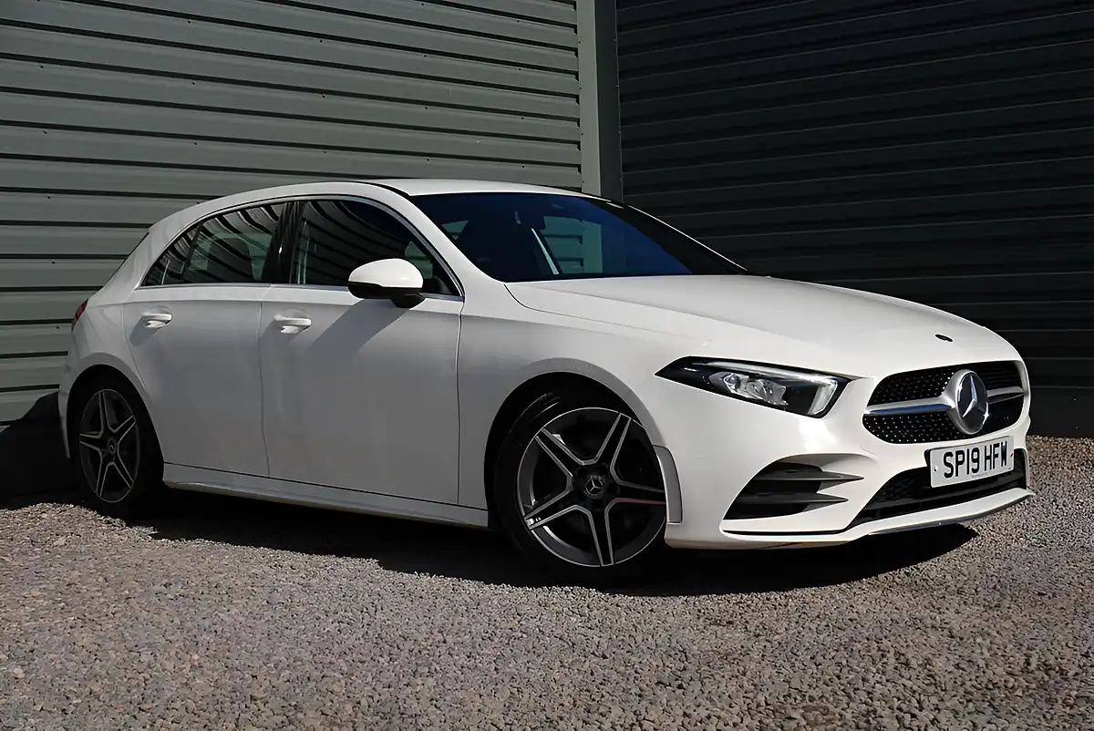 Used 2019 Mercedes-Benz a Class AMG Line White - Interior and Exterior details 6