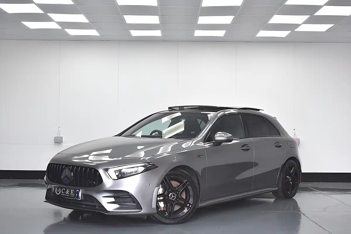 Used 2019 Mercedes-Benz a Class Premium Plus Grey - Front View
