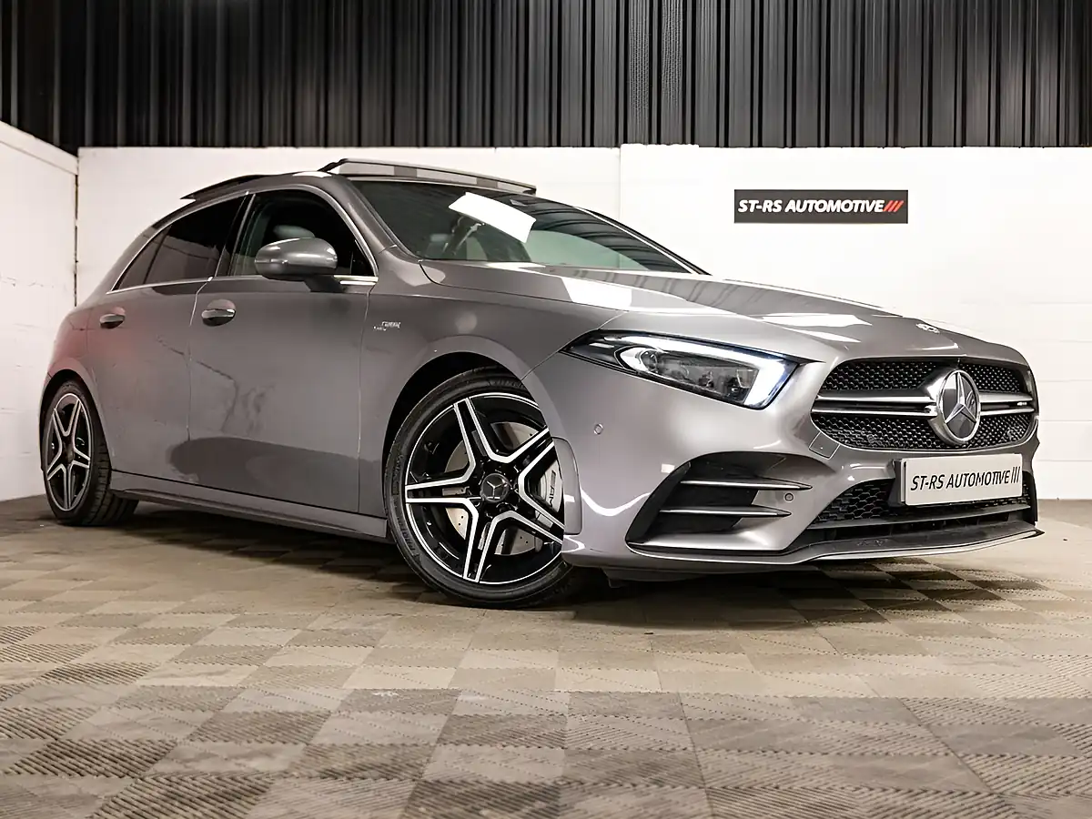 Used 2019 Mercedes-Benz a Class Premium Plus Grey - Front View