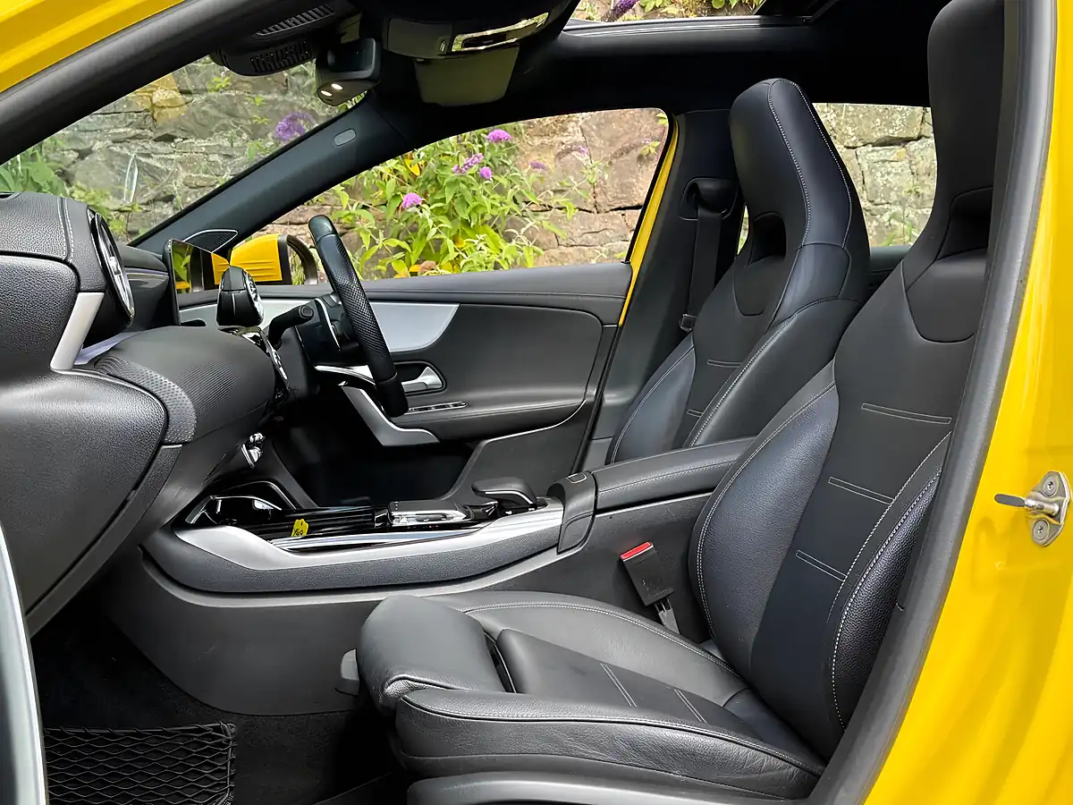 Used 2019 Mercedes-Benz a Class Premium Plus Yellow - Interior and Exterior details 18