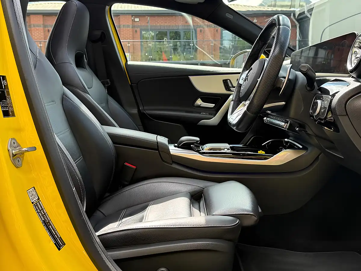 Used 2019 Mercedes-Benz a Class Premium Plus Yellow - Interior and Exterior details 19