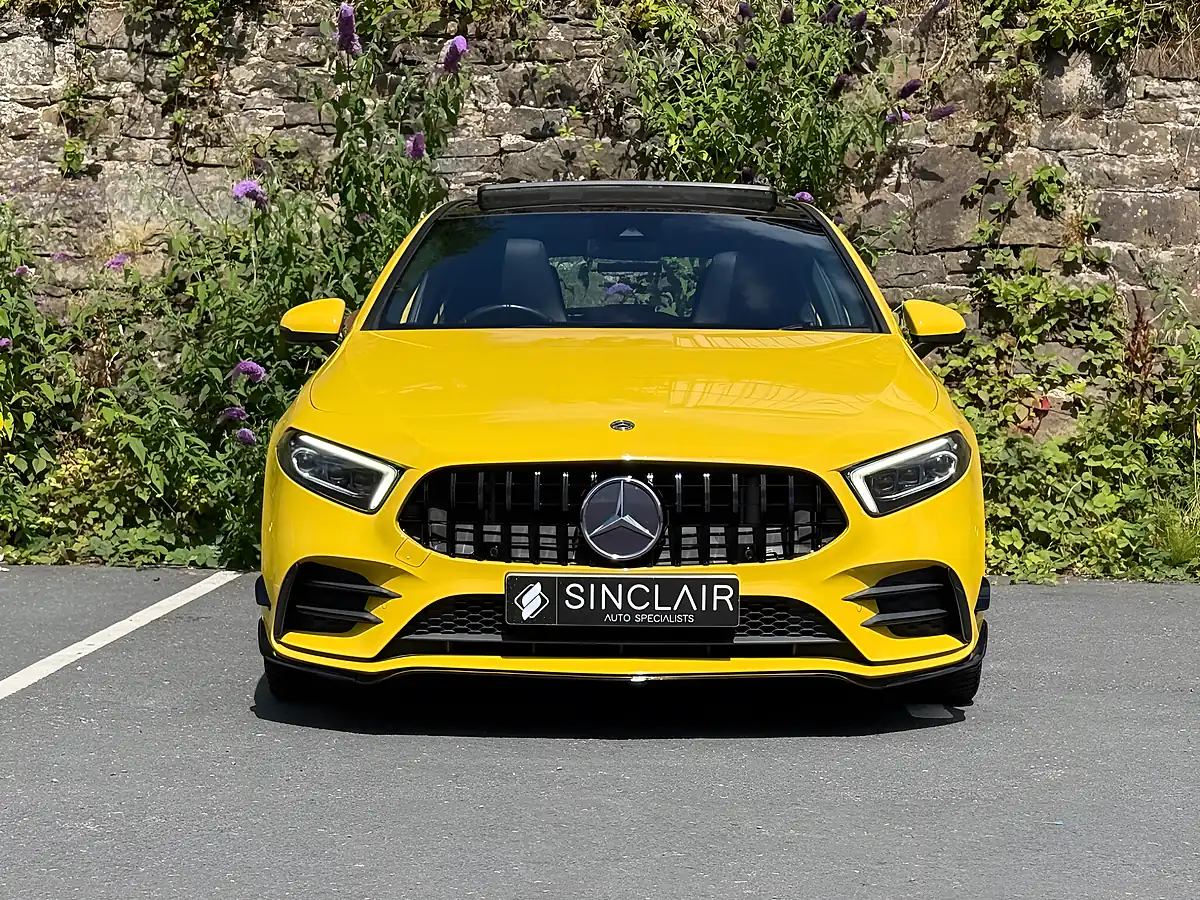 Used 2019 Mercedes-Benz a Class Premium Plus Yellow - Interior and Exterior details 2