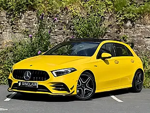 Used 2019 Mercedes-Benz a Class Premium Plus Yellow - Interior and Exterior details 3