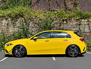 Used 2019 Mercedes-Benz a Class Premium Plus Yellow - Interior and Exterior details 5