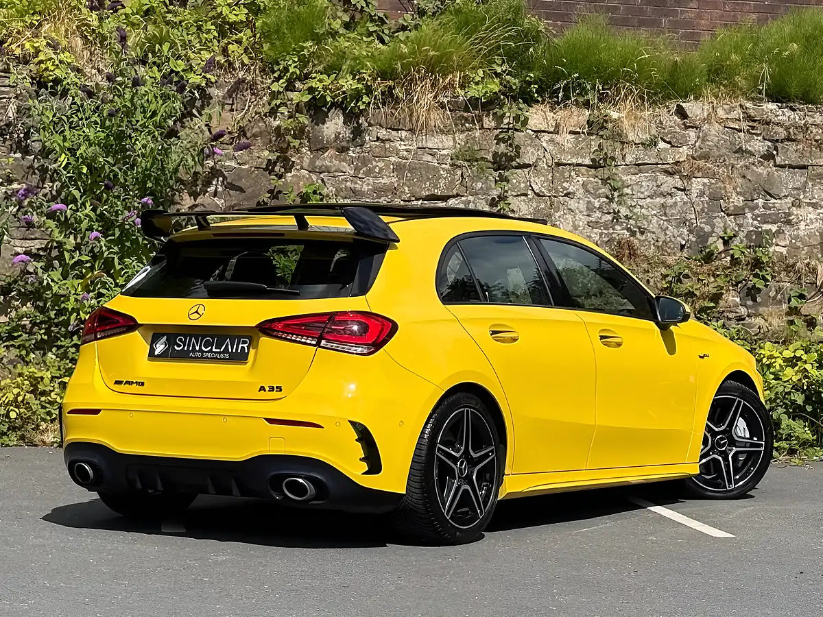 Used 2019 Mercedes-Benz a Class Premium Plus Yellow - Interior and Exterior details 8