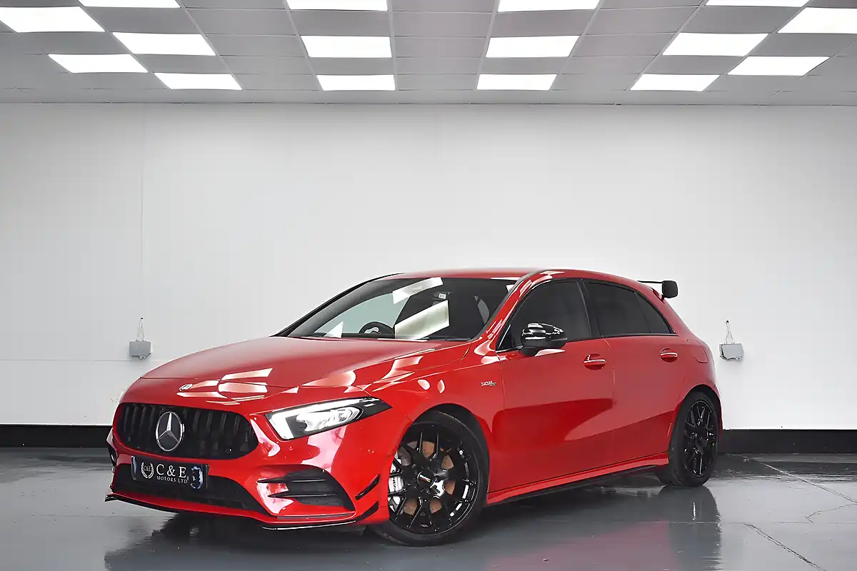 Used 2019 Mercedes-Benz a Class Premium Red - Front View