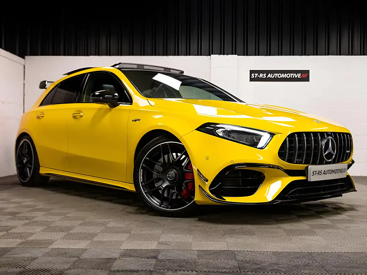 Used 2019 Mercedes-Benz a Class S Plus Yellow - Front View