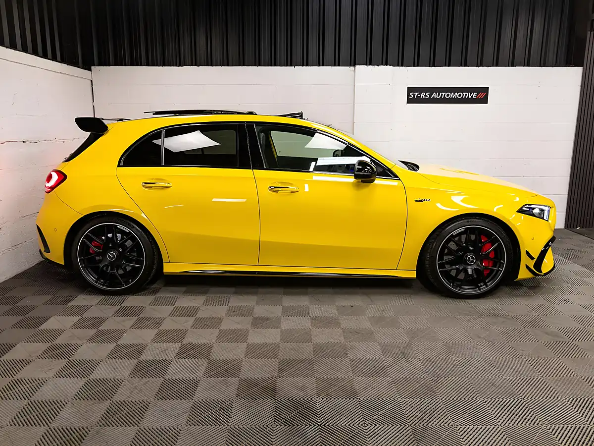 Used 2019 Mercedes-Benz a Class S Plus Yellow - Interior and Exterior details 10