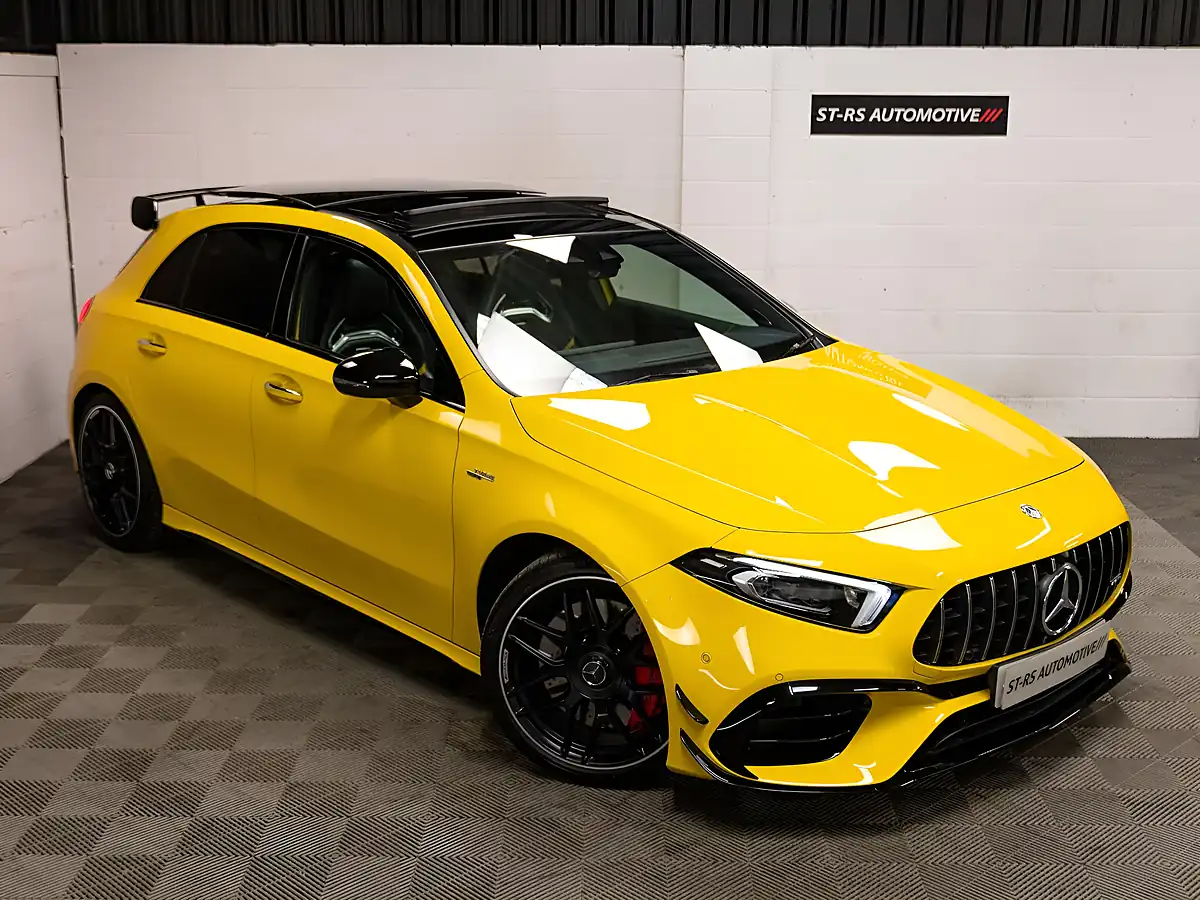 Used 2019 Mercedes-Benz a Class S Plus Yellow - Interior and Exterior details 5