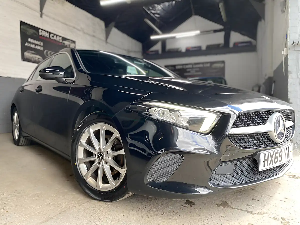 Used 2019 Mercedes-Benz a Class Sport Black - Front View