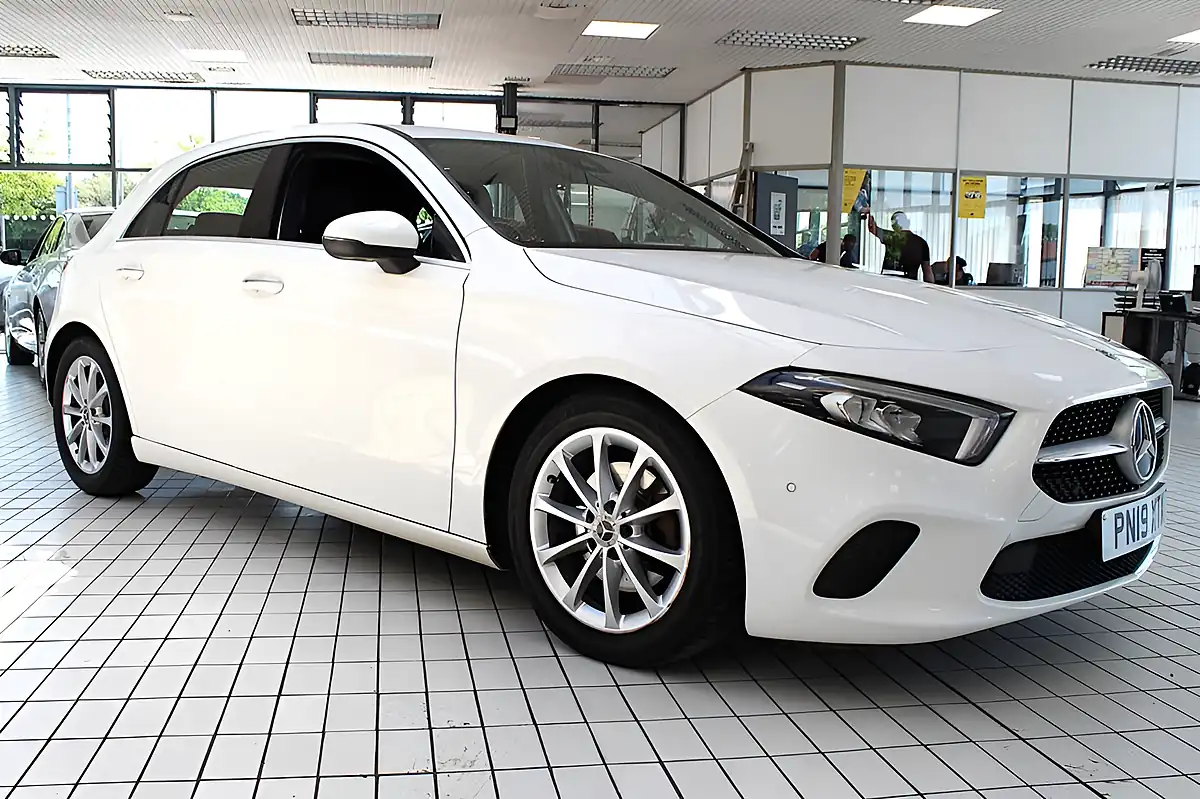 Used 2019 Mercedes-Benz a-Class Sport (premium) Polar White - Interior and Exterior details 12