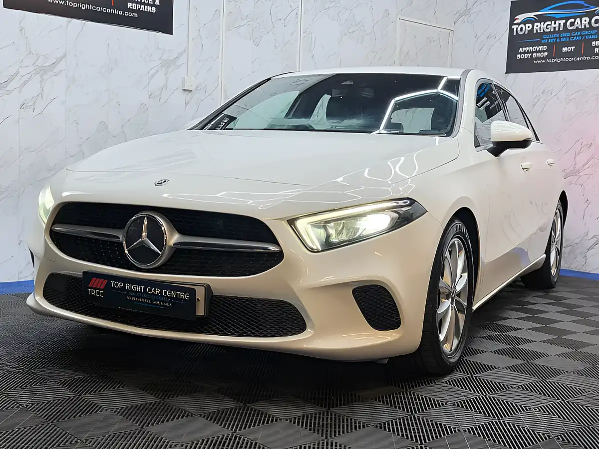 Used 2019 Mercedes-Benz a Class Sport White - Interior and Exterior details 4