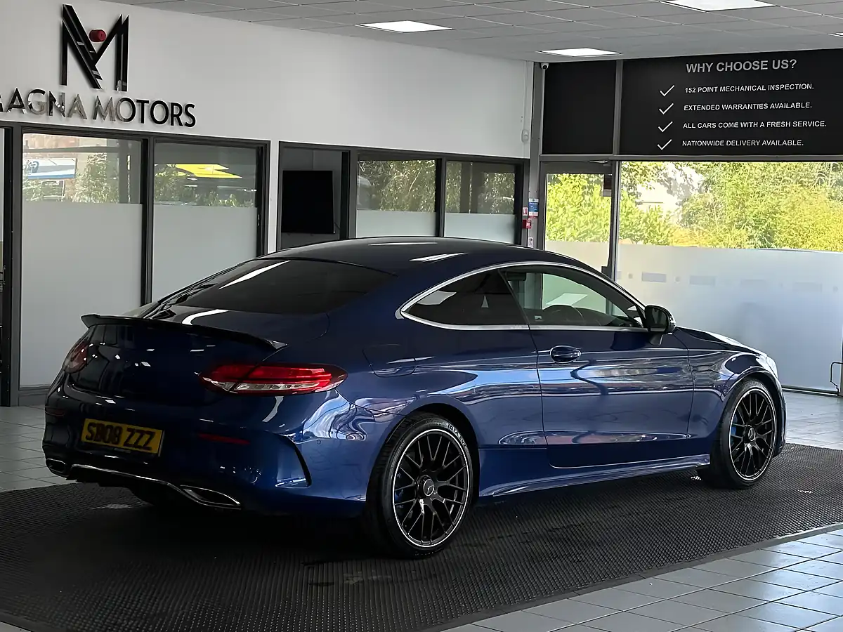 Used 2019 Mercedes-Benz C Class AMG Line Blue - Interior and Exterior details 11