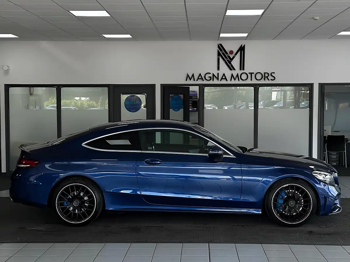 Used 2019 Mercedes-Benz C Class AMG Line Blue - Interior and Exterior details 4