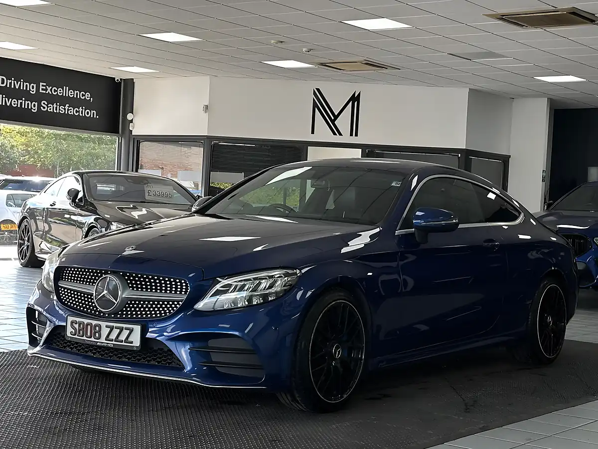 Used 2019 Mercedes-Benz C Class AMG Line Blue - Interior and Exterior details 8