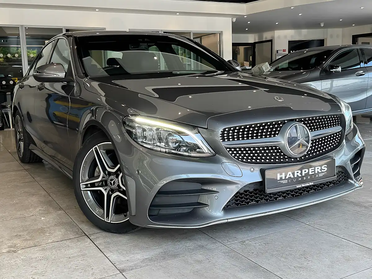 Used 2019 Mercedes-Benz C Class AMG Line Grey - Front View
