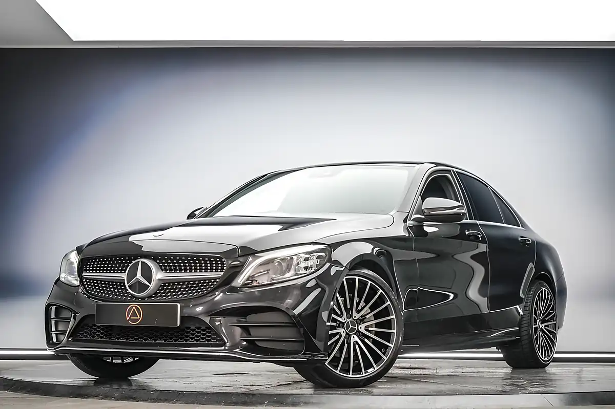Used 2019 Mercedes-Benz C-Class AMG Line Premium Black - Front View