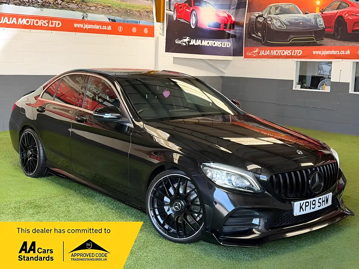 Used 2019 Mercedes-Benz C Class AMG Line (premium) Black - Front View