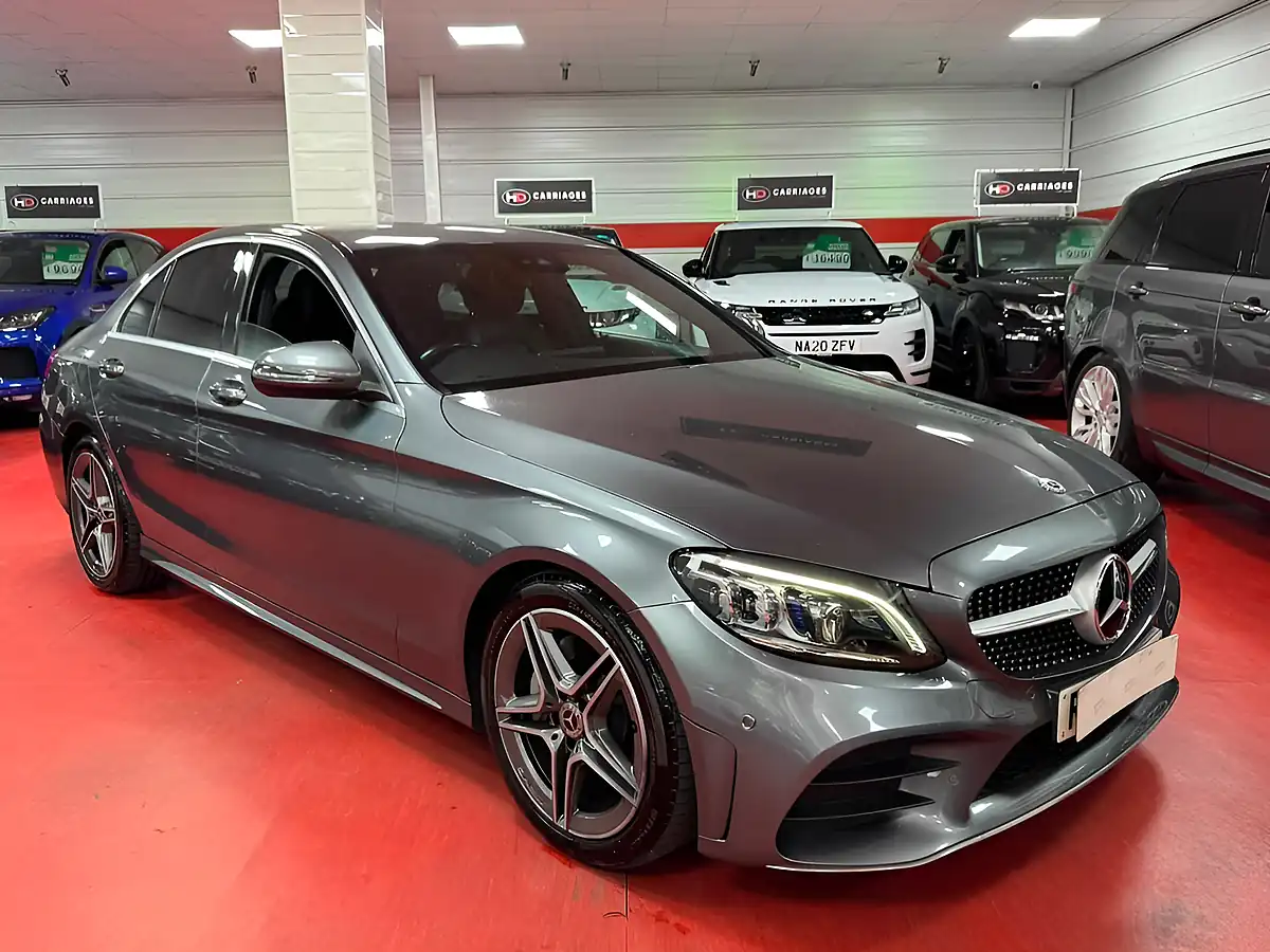 Used 2019 Mercedes-Benz C Class AMG Line (premium) Grey - Front View