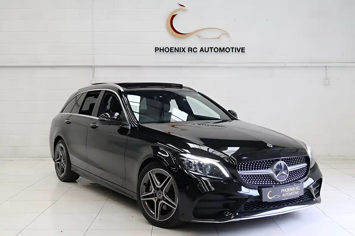 Used 2019 Mercedes-Benz C Class AMG Line Premium Plus Black - Front View