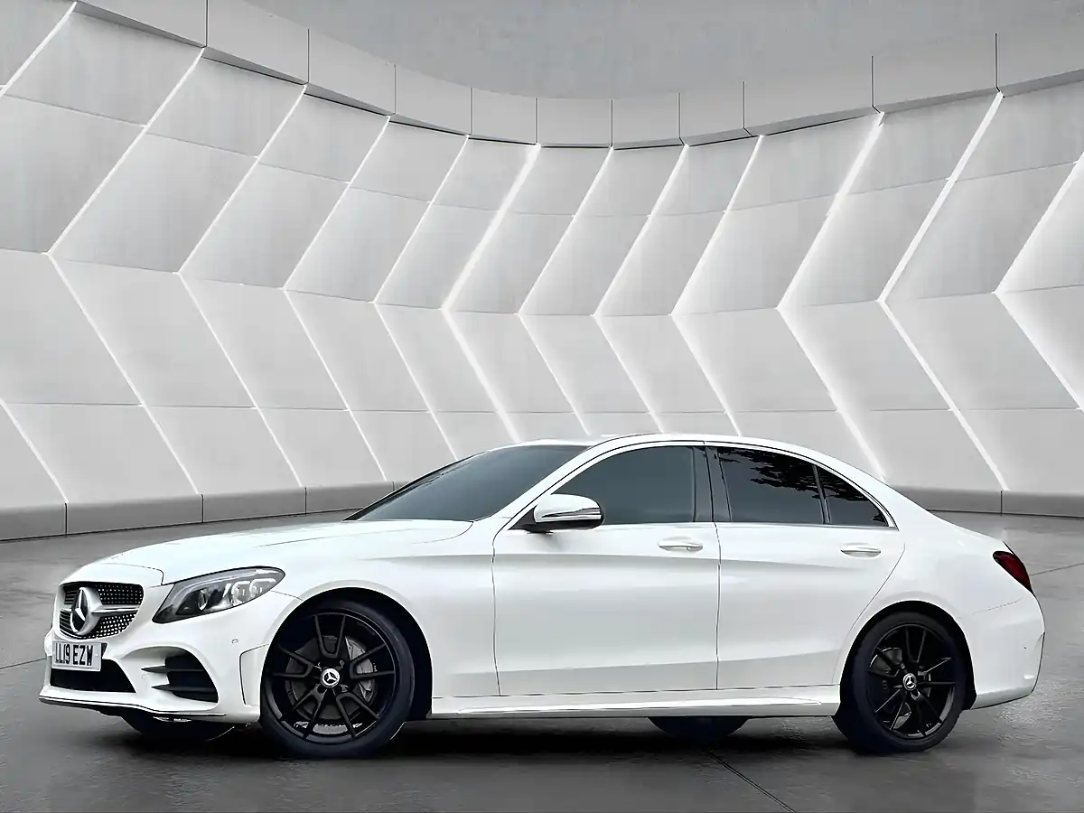 Used 2019 Mercedes-Benz C Class AMG Line Premium White - Front View